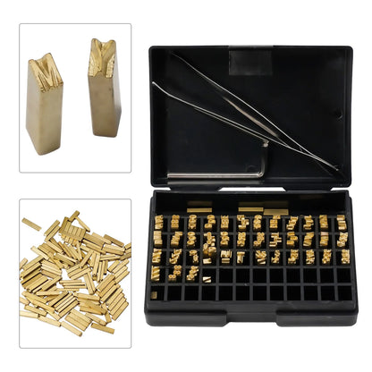 120pcs 2*3*15mm Hot Stamp Pper Letters Thermal Ribbon Printing Font Ding Machine Word Grain For Manual Semi-automatic Ding Machi