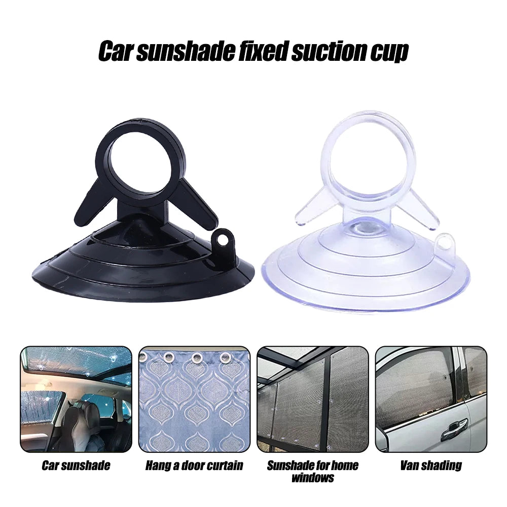 30/10Pcs Car Sun Visor Suction Cups Dovetail Front Gear Sun Visor Suction Cups Transparent PVC Suction Cups Car Decoration