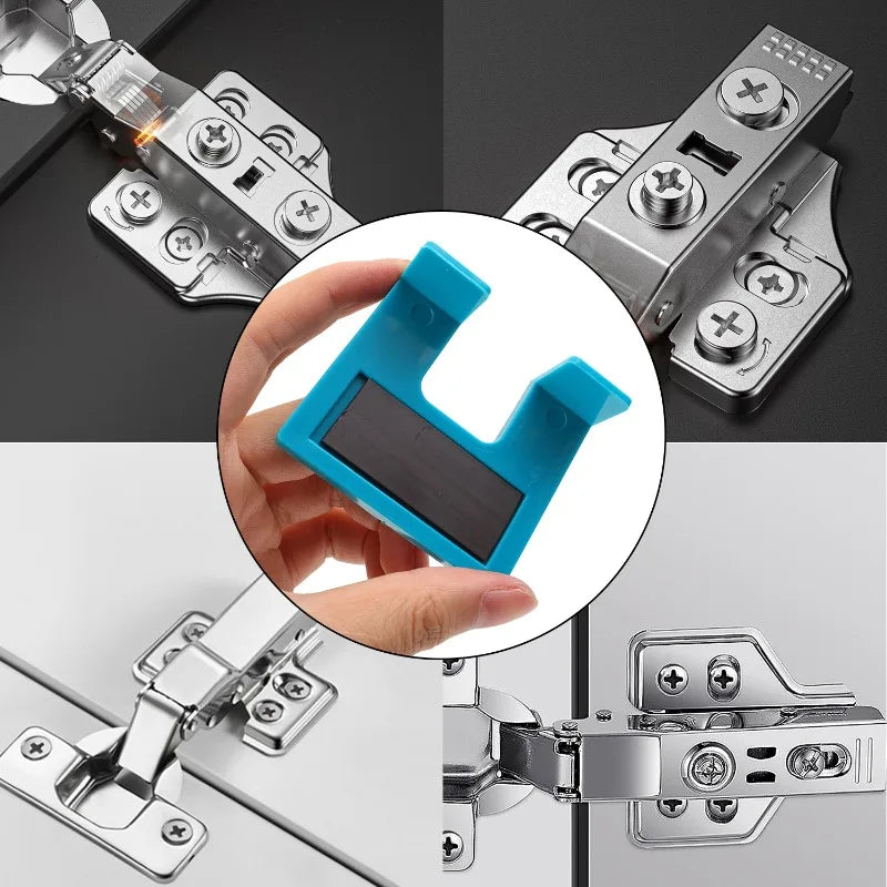 10/1Pcs Hinge Quick Installation Assistant Door Panel Gap Quick Adjustment Magnetic Cabinet Door Hinge Installation Fixed Plate