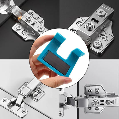 10/1Pcs Hinge Quick Installation Assistant Door Panel Gap Quick Adjustment Magnetic Cabinet Door Hinge Installation Fixed Plate