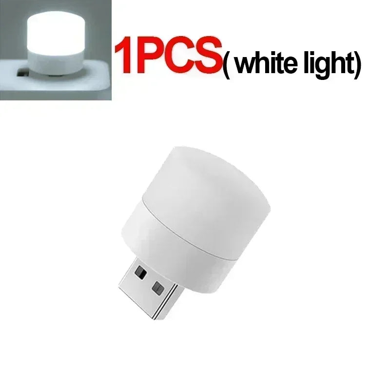 USB Night Light LED Mini Light Bulb USB Plug-in Lamp for Power Bank Charging, Home Office Eye Protection Book Lamp