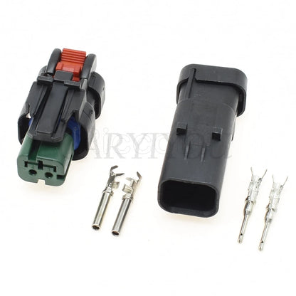 2 Pin Excavator Engine Injector Wiring Harness Connector Male and Female Plug Compatible with 776427-3 / 776534-1
