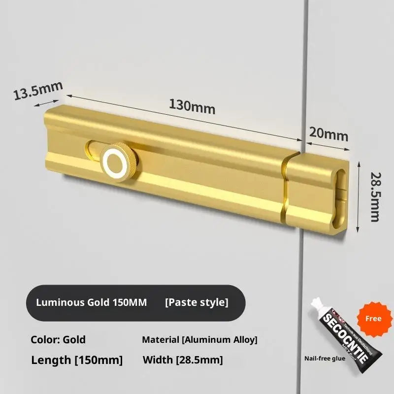 No Punching Door Lock Buckle Anti-Theft Latch Adhesive Hardware