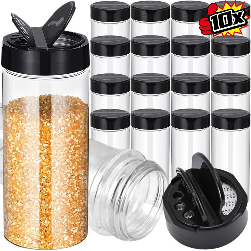 Clear Spice Bottle Salt Pepper Shaker Seasoning Jar 10/1PCS