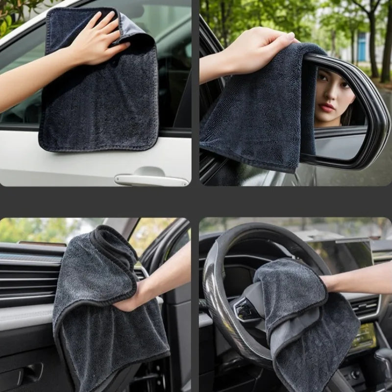 Microfiber Twisted Loop Cleaning Cloth Super Absorbent Car Wash Towel