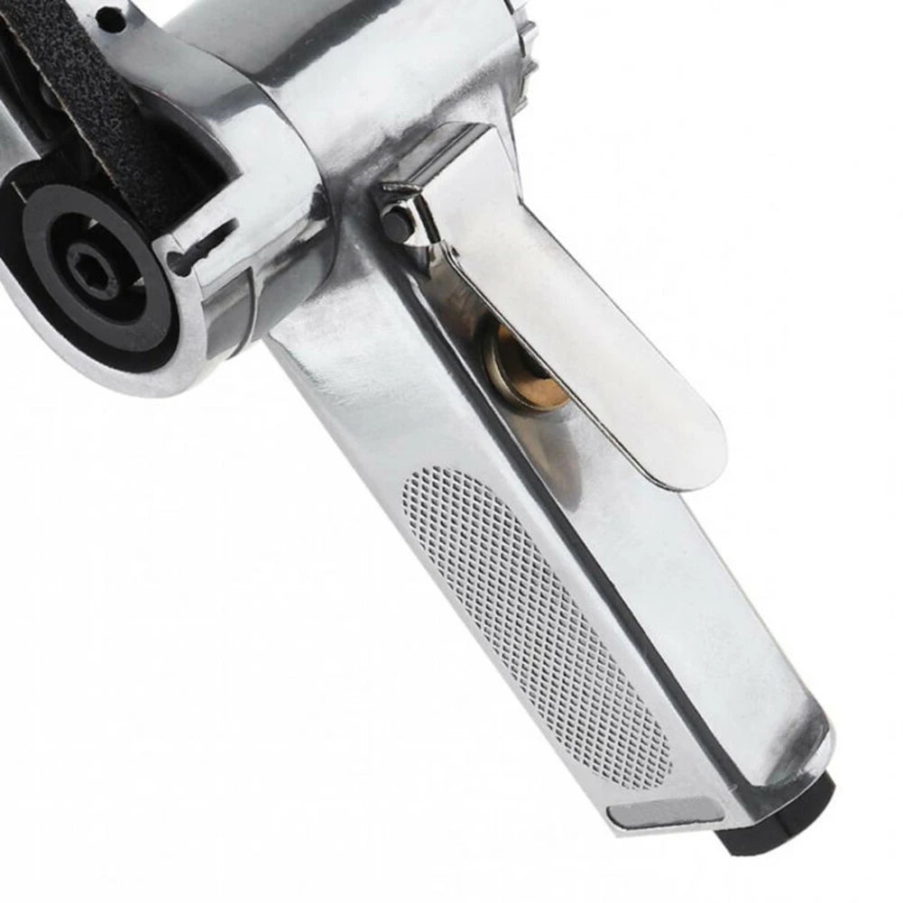 Air Belt Sander Air Angle Grinding Machine Sanding Belt 330x10mm 1/4in Inlet 3/8in Hose Air Compressor Sanding Tool Set 16000rpm