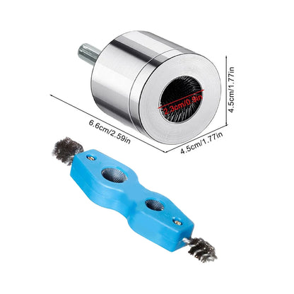 4-in-1 Battery Brush Copper Pipe Cleaner Welding Preparation High Torque Resistance Interchangeable Brush Heads For Copper Pipes