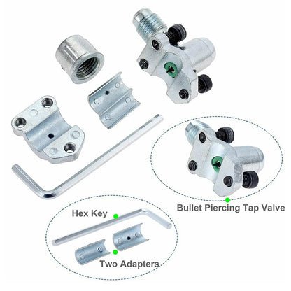 A/C Retrofit Valve & BPV31 Piercing Tap Kit For  R12 R22 R134A R134a Adapter Wrench Set HVAC Tool Parts