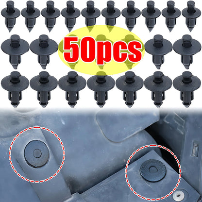 8mm Plastic Rivet Fasteners Push Pin Clips for Car Fender &amp; Bumper — Universal Automotive Body Trim Clips