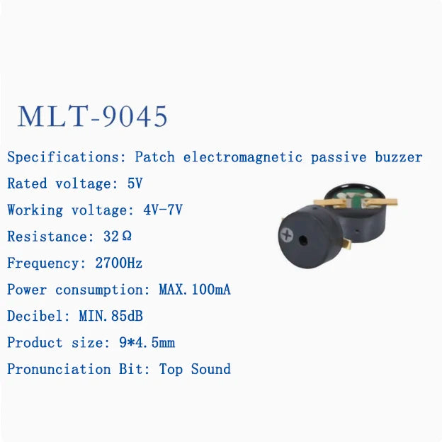 Active and Passive Electromagnetic Patch Buzzers MLT-4020 MLT-5018 MLT-5020 MLT-5030 5525 7525 8530 8540 9025 9032 9045 MLT9650