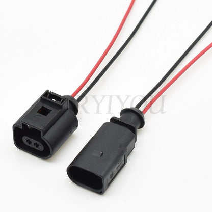 2 Pin Automotive Temperature Sensor Plug Deflation Valve Socket Waterproof Electrical Wire Connector Compatible with 1J0973802 1J0973702