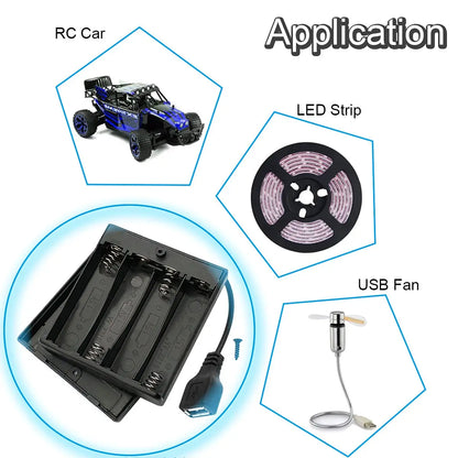 3AA Battery Powered LED Strip Light SMD2835 Flexible Backlight 1-5M