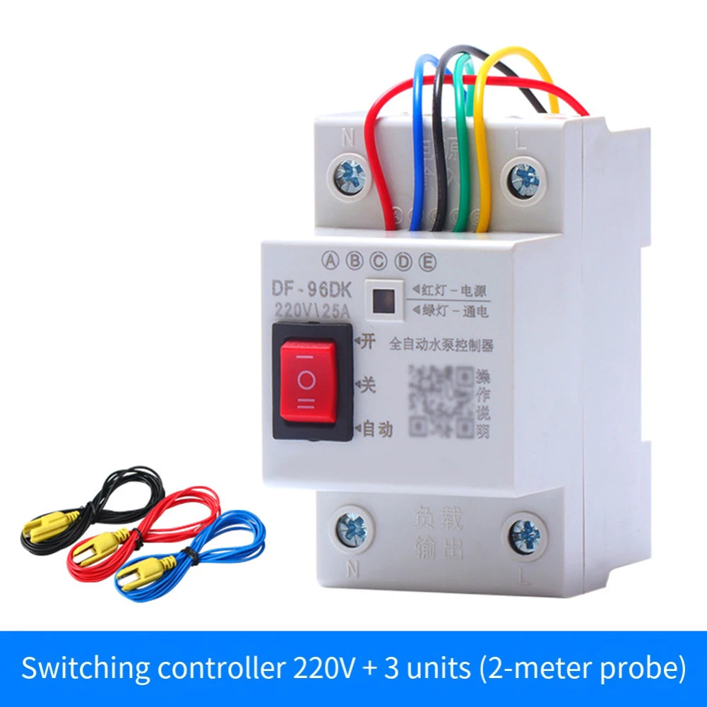 Automatic Water Level Controller Switch Sensor AC 220V 25A Water Pump Controller Electrical Equipment & Supplies Parts