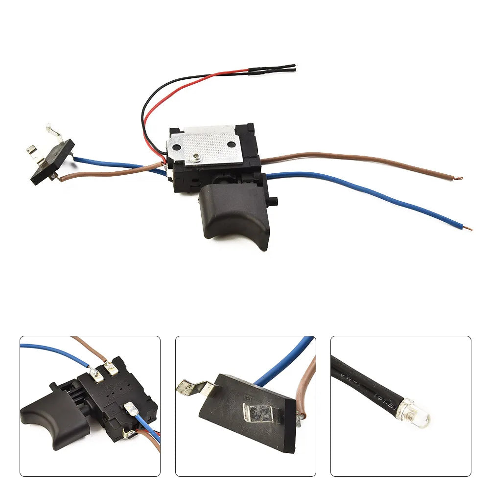 Cordless Drill Control Switch Electric Drill Trigger Switch 16A For Impact Wrenches Power Tool Trigger Switch DC 7.2-24V