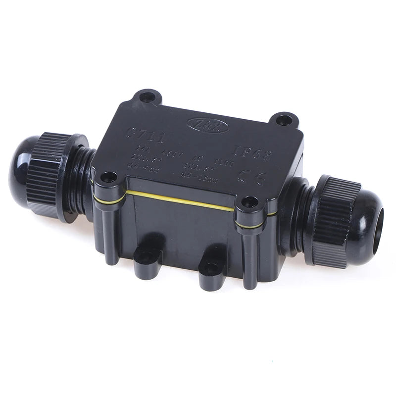 2 Way Waterproof Junction Box IP68 for Outdoor Lighting Cable