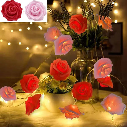 3m LED Rose Light Wedding Valentine's Day Girl Room Small Garden Decoration Night Light Christmas Fairy Light Decoration