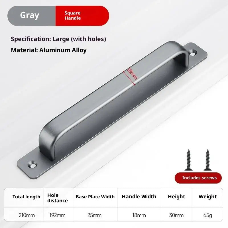 Drill-free Aluminum Handle for Sliding Door Window Drawer Bathroom Push-Pull