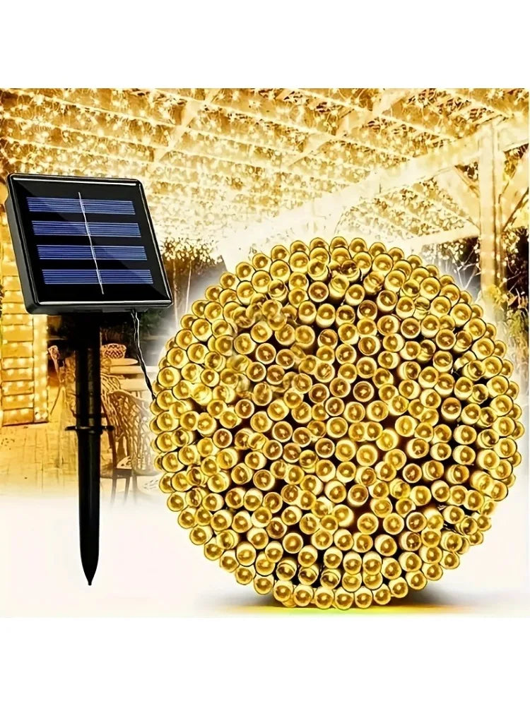 Christmas Decoration LED Solar Powered Fairy Lights, Outdoor for Garden, Wedding, Holiday Party, 32m/22m/12m/7m