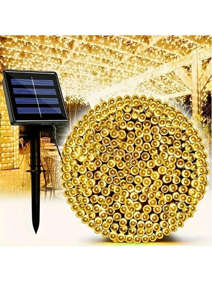 Christmas Decoration LED Solar Powered Fairy Lights, Outdoor for Garden, Wedding, Holiday Party, 32m/22m/12m/7m