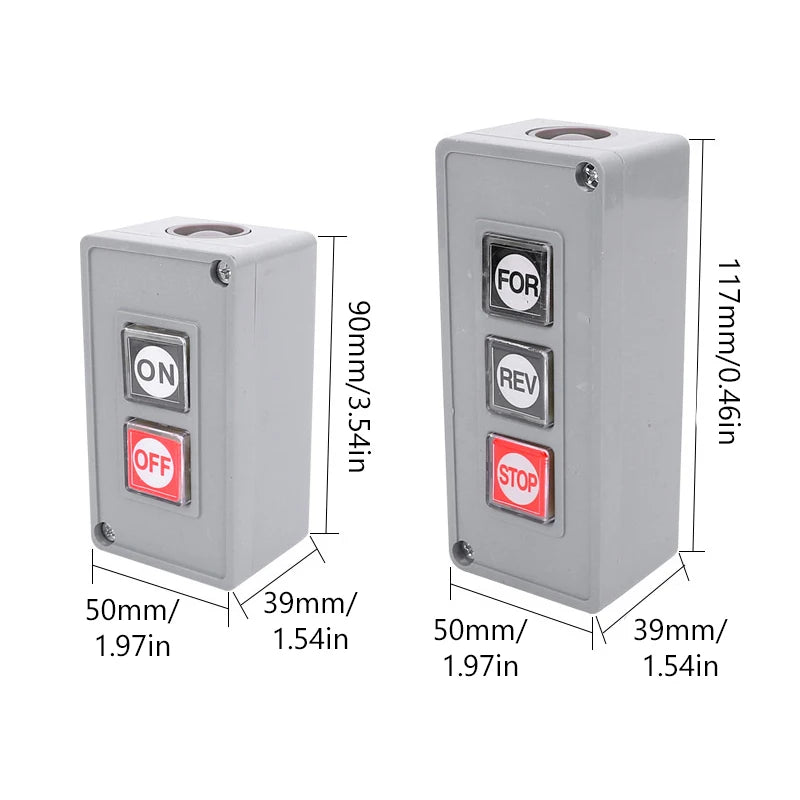 New TPB-2/3 Start Stop Button Switch Box  Switch Control Motor Button Box 2-position TPB-2/3