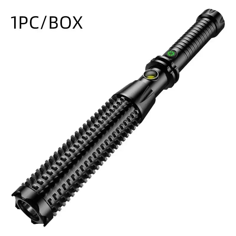 Outdoor USB rechargeable LED security patrol broken window 4modes strong light led flashlight for self-defense wolf tooth stick