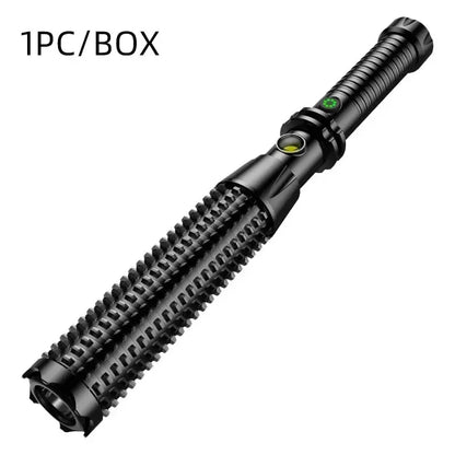 Outdoor USB rechargeable LED security patrol broken window 4modes strong light led flashlight for self-defense wolf tooth stick