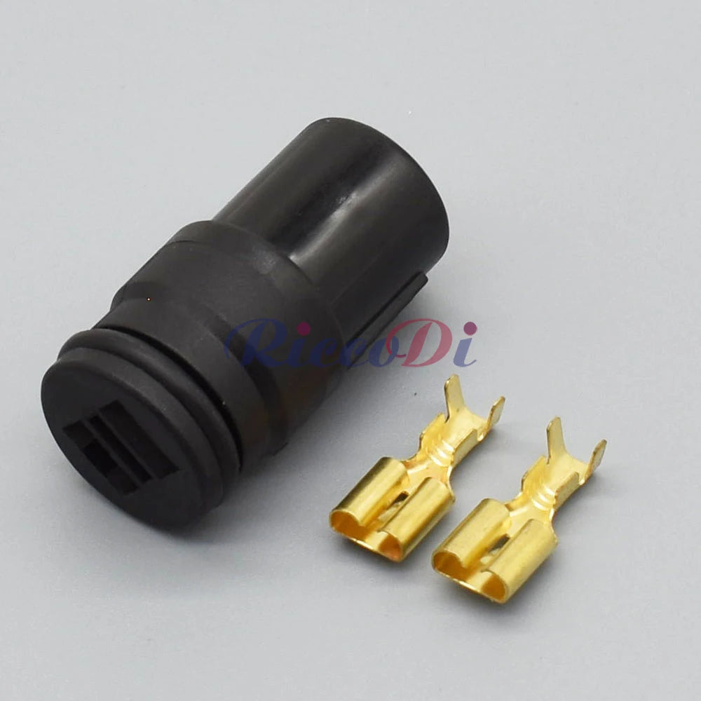 6.3mm 2 Pin Waterproof Automotive Connector Plug Socket Male Female for Car 6180-2541 / 6189-0274