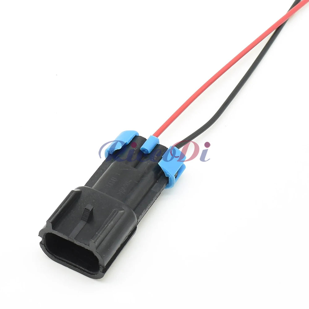 2 Pin Automotive Waterproof Sensor and Fan Connector Plug Male Female Compatible with 15300002 15300027 for GM Vehicles
