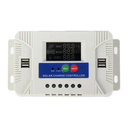 Solar Charge Controller with LCD Display 20A Compatible with Acid and Lithium Batteries for Efficient Charging