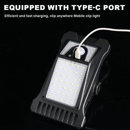 LED Solar Garden Lights Outdoor Solar Clip Light Motion Sensor Camping Lamp with 3 Mode Waterproof Fence Street Landscape