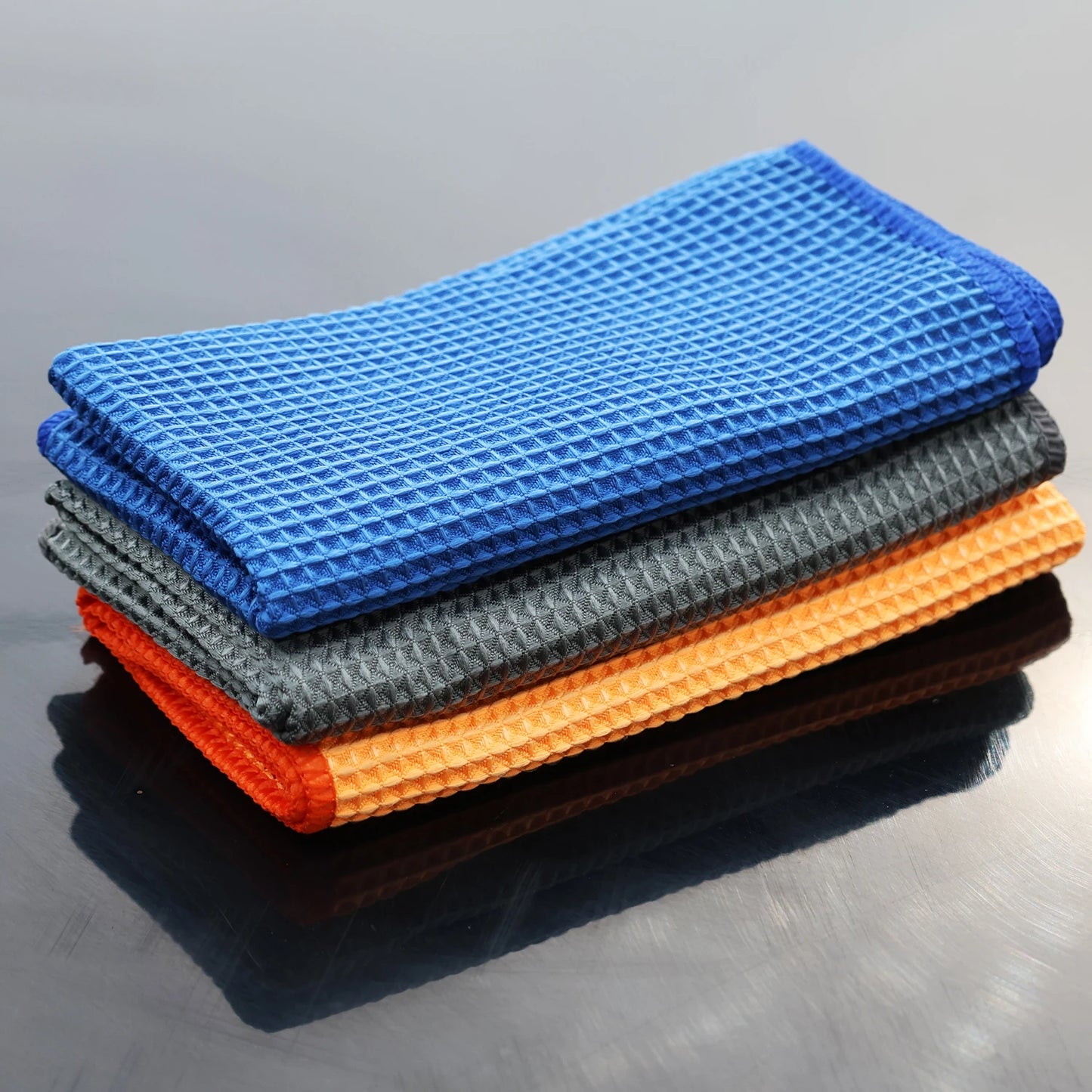 Car Wash Towel Glass Cleaning Water Drying Microfiber Window Clean Wipe Auto Detailing Waffle Weave for Kitchen Bath Home Office