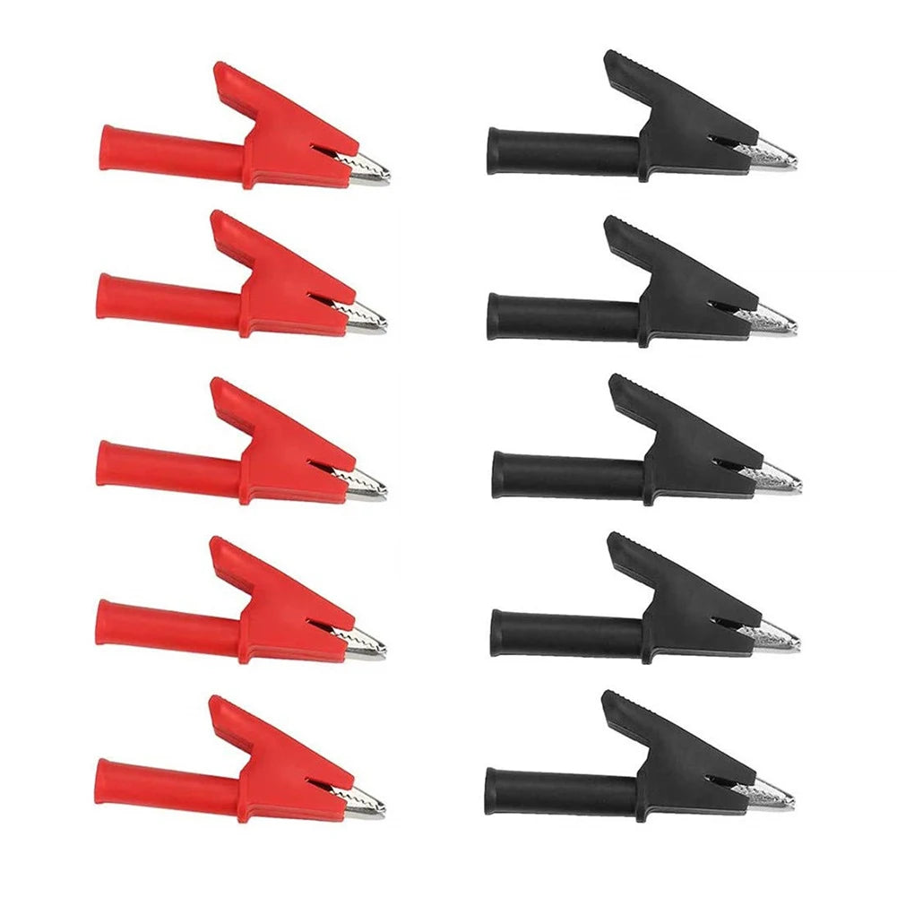 Easy Connect Crocodile Clips 2000V 30A Current Battery Connectors Black Crocodile Clips Strong Spring Mechanism