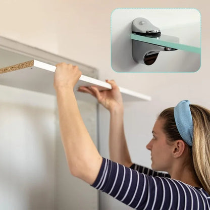 4/1pcs Adjustable Glass Shelf Holder Clamp Bathroom Support Brackets Shelves Holder Wood Shelves Support Shelf Bracket For Glass