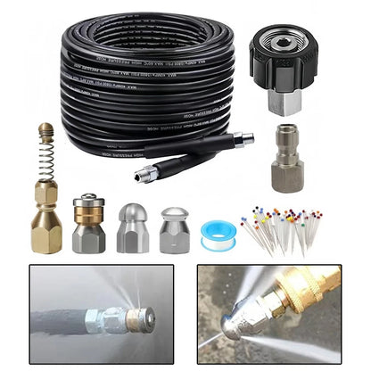Outdoor Cleaning Drain Cleaning Hose 10 Meter Cleaning Hose Kit High Pressure Drain Pipe Cleaner Professional Cleaning Tool