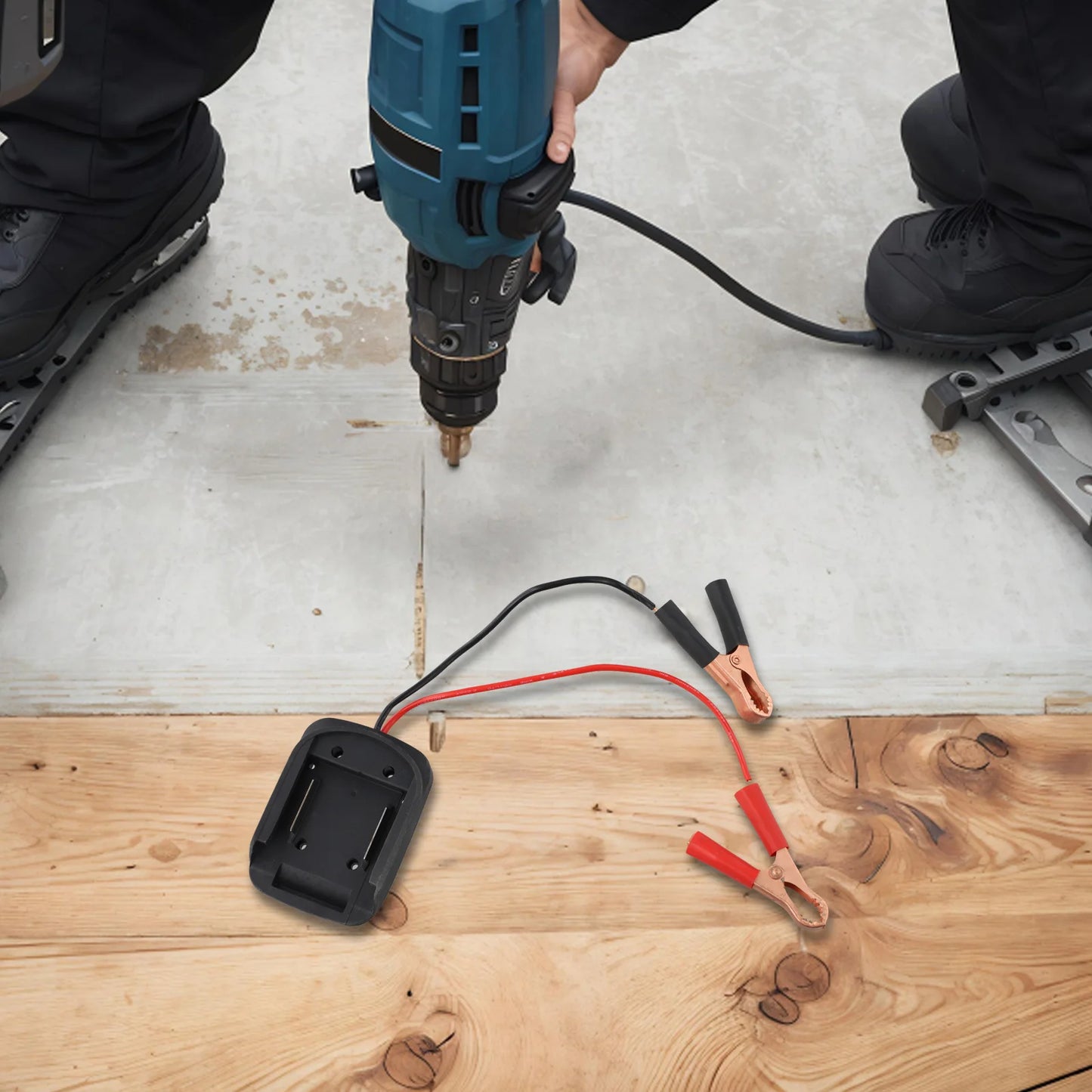 BL1830 Replacement Battery Adapter Jump Starting Batteries Strong Grip Clamps Booster Battery Cables Easy To Use For BL1815