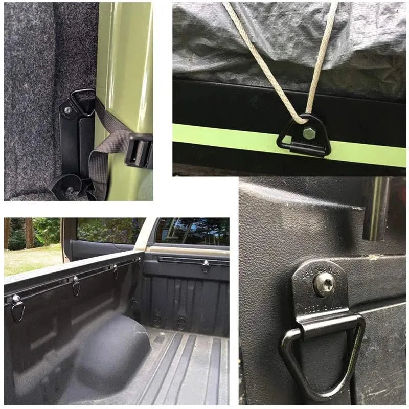 100/10PCS D Shape Pull Hook Tie Down Anchor Ring Iron Stainless Steel Cargo Tie Down Ring for Truck Trailers RV Boat Accessories