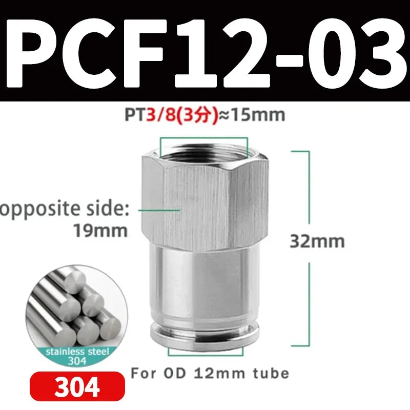 304 Stainless Steel Quick-Connect Air Hose Fittings BSP 1/8 1/4 3/8 1/2 Pneumatic Pipe Connectors Corrosion Resistant