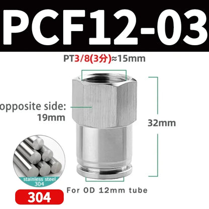 304 Stainless Steel Quick-Connect Air Hose Fittings BSP 1/8 1/4 3/8 1/2 Pneumatic Pipe Connectors Corrosion Resistant