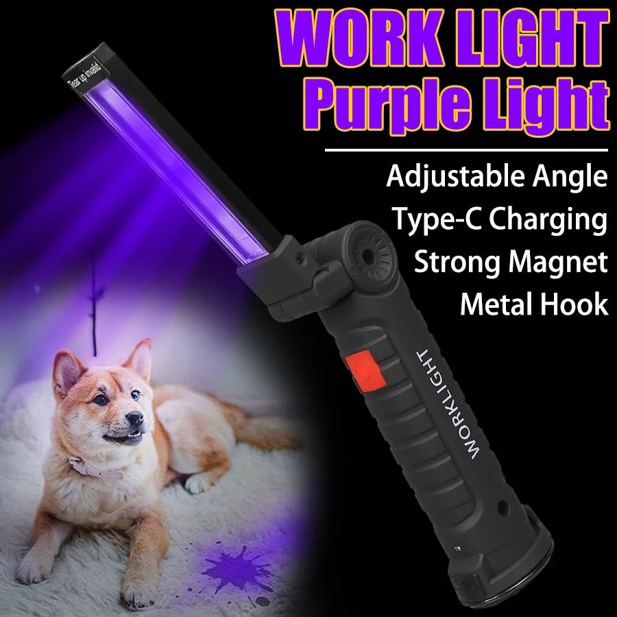 395nm UV Flashlight Rechargeable Blacklight UV Lamp