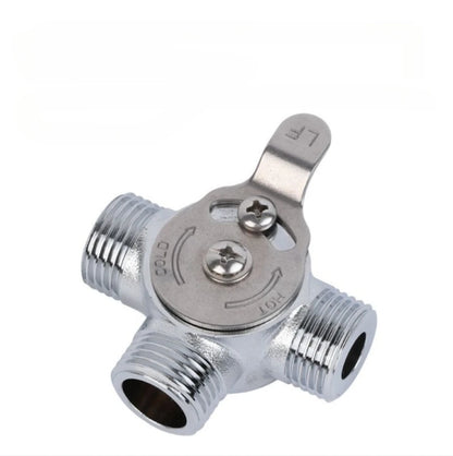 1pcs Manual Mixing Valve Cold And Hot Water Temperature Regulation Constant Temperature Mixing Valve With For Braided Tube