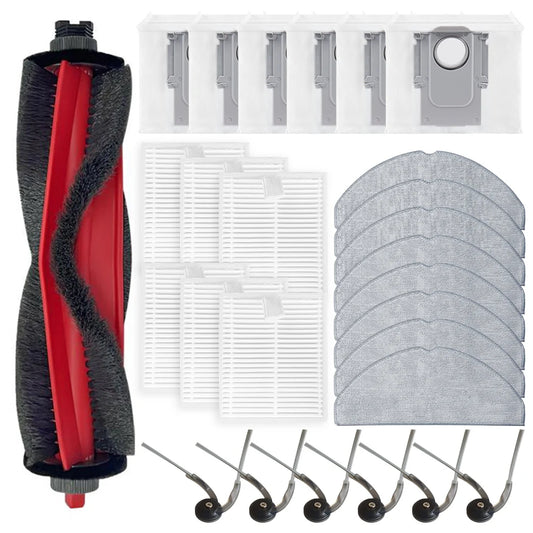 Replacement Accessory Set for Roborock For Q7 M5+/TF+ Main Brush Mop Cloths Filters and Dust Bags for Optimal Performance