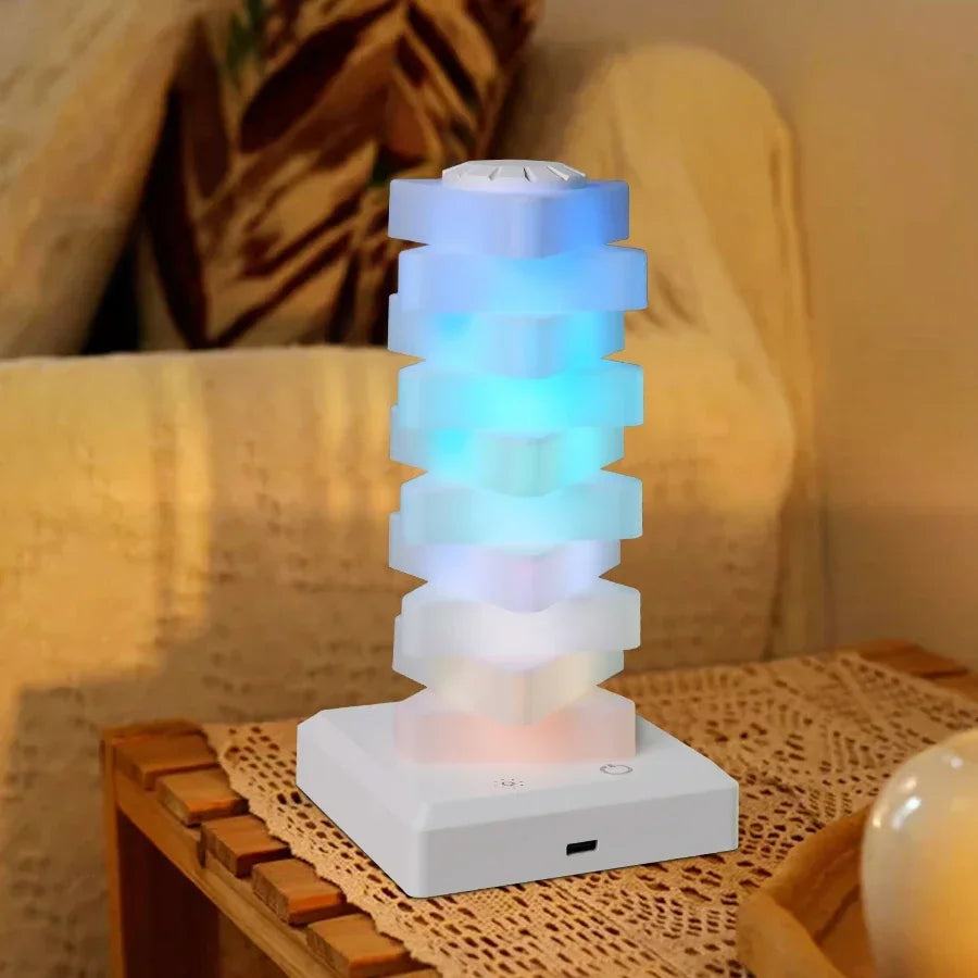 RGB 16 Color Charging Night Light Dazzling Bedroom Bedside Atmosphere Light Decor LED Light DIY Assembly Creative Gift Desk Lamp