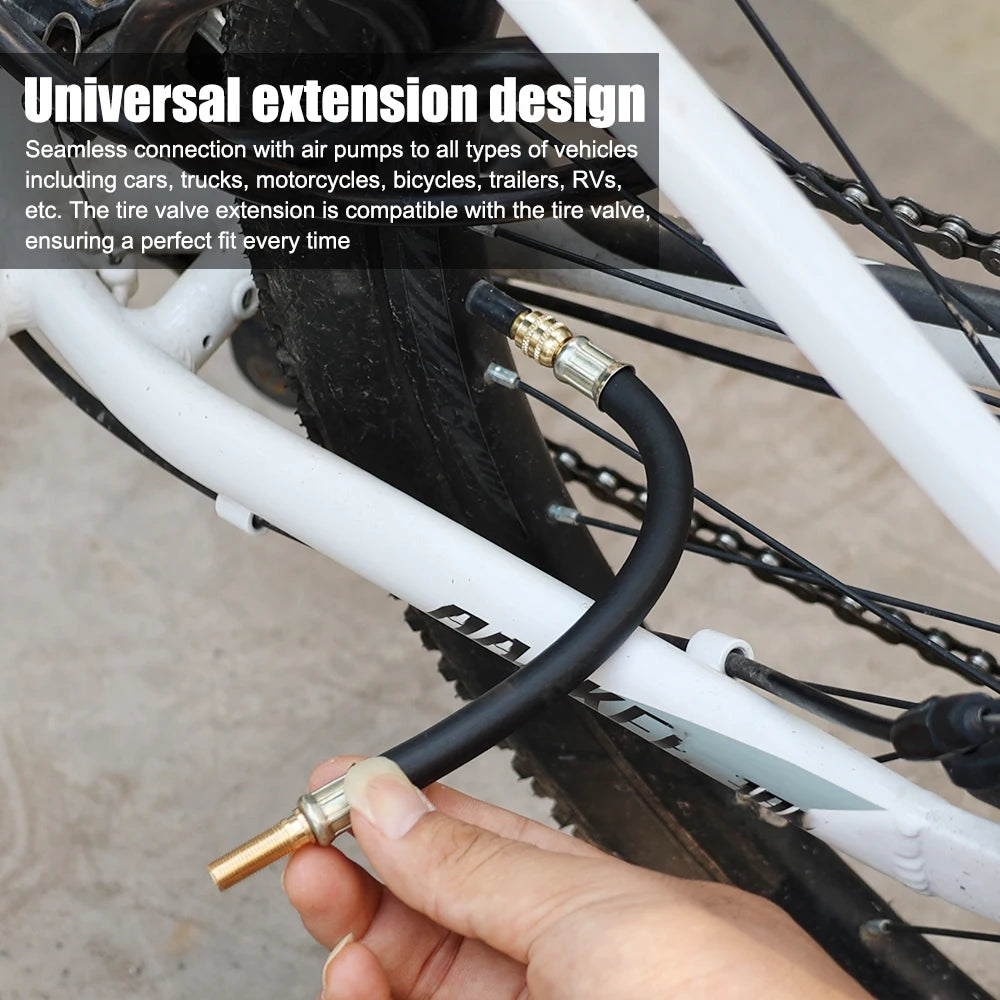 Flexible Rubber Tyre Valve Extension Tube 10/15/21cm for Cars & Trucks