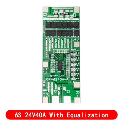 24V 6S 40A Li-Ion Lithium Battery Protection Board BMS with Balance for Ebike Scooter and Solar Lighting