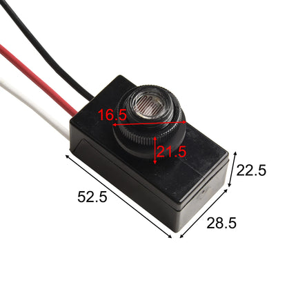Control Switch Button Sensor 12V-48VDC Energy Saving Photocell Sensor Automatic Light Sensing Button Style Wide Voltage Range