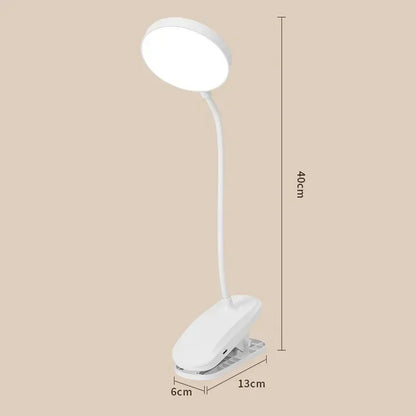 Folding Clamp Led Table Lamp Rechargeable Night Light Study Stand Read Lamp Touch 3 Modes Dimming Eye Protection Light Emergency