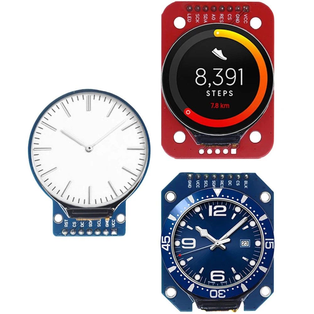 1.28-Inch Round TFT LCD Display Module 240x240 RGB GC9A01 SPI Interface