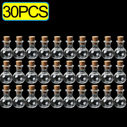 Mini Glass Bottles with Cork Stoppers — DIY Vials for Wedding, Birthday & Party Favors