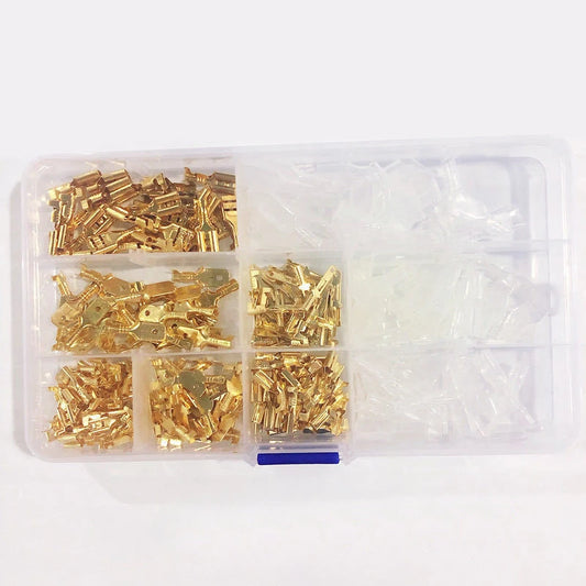 New 20/270/315/450/600/900pcs Cold-pressed Terminal Blocks Male And Female Docking 2
.8/4.8/6.3