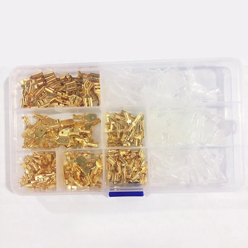 New 20/270/315/450/600/900pcs Cold-pressed Terminal Blocks Male And Female Docking 2
.8/4.8/6.3